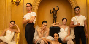 This year’s Telstra Ballet Dancer Awards nominees included,from left to right,Imogen Chapman,Nathan Brook,Serena Graham,Jasmin Durham,Corey Herbert and Cameron Holmes.
