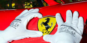 A Ferrari on the production line.