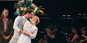 Nathan Brooks and Riley Lapham in The Vow as part of Ballet Under the Stars.