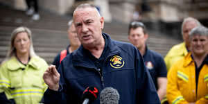 United Firefighters Union chief Peter Marshall.