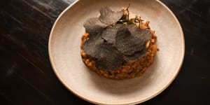 Buckwheat risotto with truffle.