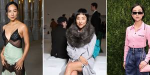 ‘Past Lives’ actor Greta Lee in Gucci at LACMA,Los Angeles in November;in Loewe at the Paris ready-to-wear show in March;in Chanel at a lunch in Tribeca in June.