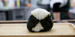 Golden egg umami onigiri.