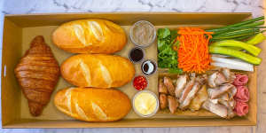 Made to travel:Lit Canteen's smart tailored banh mi box.