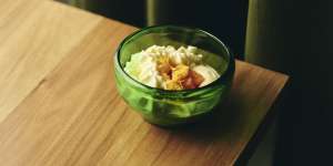 The “mandarin three times” dessert.