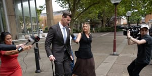Ben Roberts-Smith outside the Federal Court in Sydney earlier this month.
