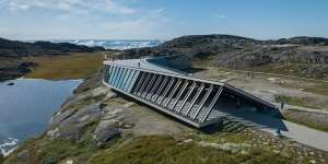 The Ilulissat Isfjordscenter museum is modern and stylish in a wild and raw landscape.