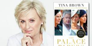 Former Vanity Fair editor Tina Brown and,inset,the cover of The Palace Papers.