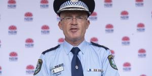 NSW Police Deputy Commissioner Mal Lanyon answered questions over the October 9 protest.