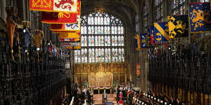 The committal service for Queen Elizabeth II underway at St George’s Chapel.