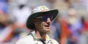 Australian skipper Pat Cummins searches for answers on Sunday as India storms to a total of 6-487 declared..