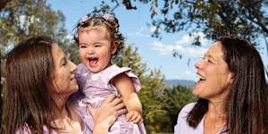 After two months of being stranded in Colombia,Melinda and Gail McCann could return home with their baby,Alexis.