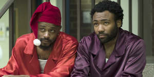 Lakeith Stanfield and Donald Glover in a scene from Atlanta.