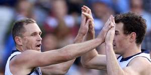 Jeremy Cameron and Joel Selwood played well in the Cats win over the Crows