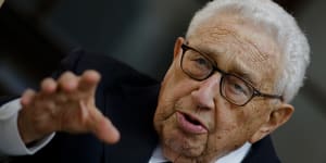 Former US secretary of state Henry Kissinger. 