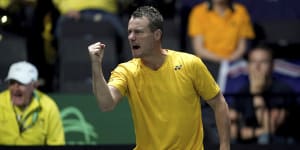 Lleyton Hewitt has led Australia into the Davis Cup finals again.