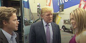 Donald Trump prepares for his cameo on Days of Our Lives in 2005,after making lewd comments on the bus.