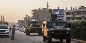 Russian forces patrol in the city of Amuda,north Syria,on October 24.