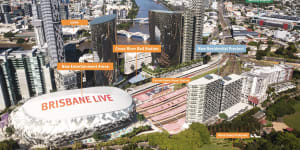 The proposed Brisbane Live development.