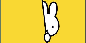 Miffy,the little white rabbit,first drawn by Dutch illustrator Dick Bruna in 1955.
