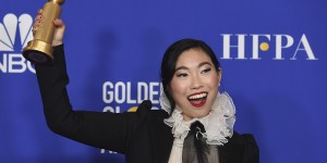 Awkwafina wins the Golden Globe for her work on The Farewell.