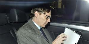 Chief Executive of Cambridge Analytica (CA) Alexander Nix,leaves the offices in central London after being suspended.
