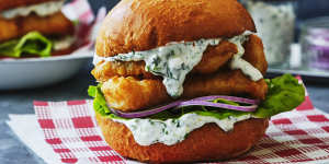 Fish burger.