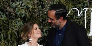 Adam Goodes and wife Natalie Goodes at the world premiere of The Australian Dream in Melbourne.