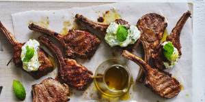 Adam Liaw’s barbecued lamb cutlets with tzatziki are easy to cook in baking paper when the barbecue is filthy.