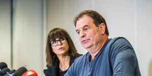 CFMEU secretary John Steka and with his wife Emma Walters,who said the"Get Setka"campaign had taken its toll on the couple.