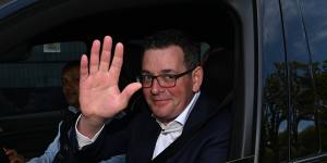 Daniel Andrews on his last day as Victorian Premier,in September last year.