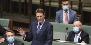 ‘You may think it won’t happen to you’:Christian Porter takes parting shot at ‘the mob’ in final speech to Parliament