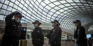 File photo of police at Chadstone shopping centre. 