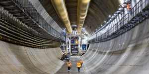 A massive boring machine similar to the one used for Melbourne’s Westgate Tunnel,pictured,will be used by Acciona.