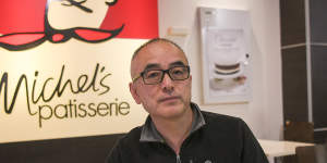 Former Michel's Patisserie franchisee Wayne Hong in Melbourne on Friday. 