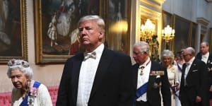 After dinner with the Queen,Trump to talk turkey on trade