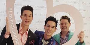 Justin Jedlica (left),who proudly calls himself"The Human Ken Doll",and is happy in a love triangle with Stephen Walden and Jayson McNaughton.