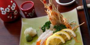 Scampi ngiri sushi.