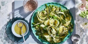 RecipeTin Eats’ zucchini ribbon salad.