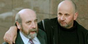 Vince Latorre (right) and his lawyer Peter Ward outside court in 2006.