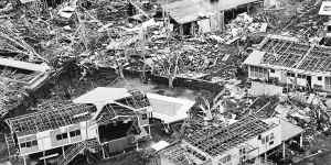 The aftermath of Cyclone Tracy which hit Darwin in 1974.
