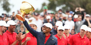 Tiger Woods led America to victory in the Presidents Cup at Royal Melbourne in 2019.