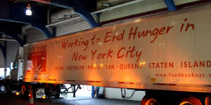 A Food Bank truck lies outside the Food Bank for New York City’s Annual “Can-Do” Awards Gala,2006
