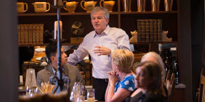 Kevin Donovan at the newly reopened St Kilda restaurant after a fire in 2015.