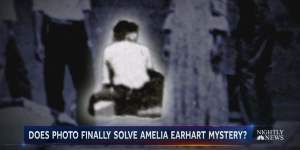 The woman in the image that investigators say could be Amelia Earhart. 
