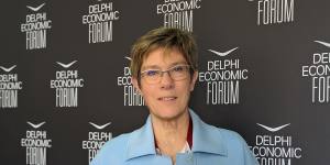 Former German defence minister Annegret Kramp-Karrenbauer at the Delphi Economic Forum,Greece.