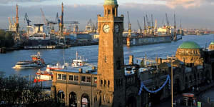 Cruise the harbour in Hamburg.