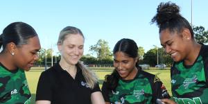 Researcher and former concussion patient Catherine de Hollander (second from left) has kicked off Australia’s first study into the impact of concussion on women.