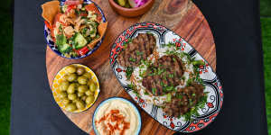 Shish Kafta Platter,The Serve- Taita's House,Georges Rd,Thornbury. 11th March 2022,The Age news Picture by JOE ARMAO