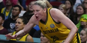 Impact:Lauren Jackson was used off the bench in the Opals’ win on Friday.
